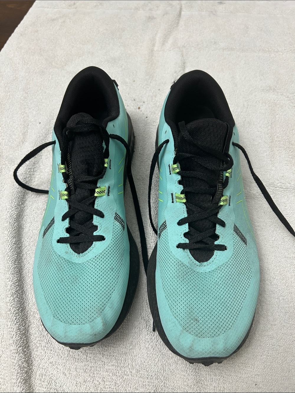 Asics Women's Aqua and Black Running Shoes